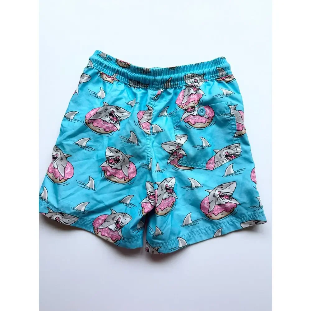 Bright tropical resort Boys Swim Trunks Lot Size 6-7 Shark Gator